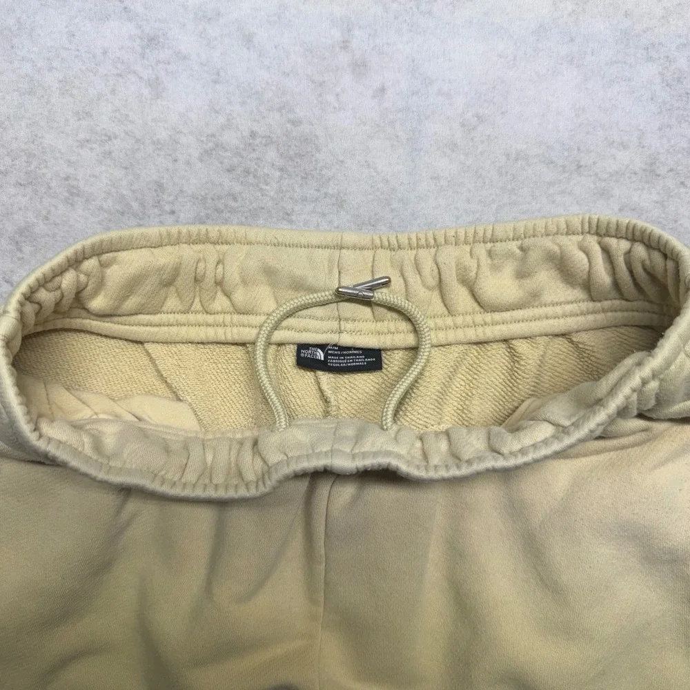 The North Face Regular Fit Mens Medium Beige Logo Cuffed Fleece Sweatpants